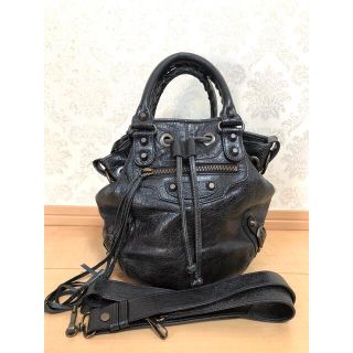 バレンシアガバッグ(BALENCIAGA BAG)のBALENCIAGA バレンシアガ クラシック ミニポンポン 246438 黒(ショルダーバッグ)