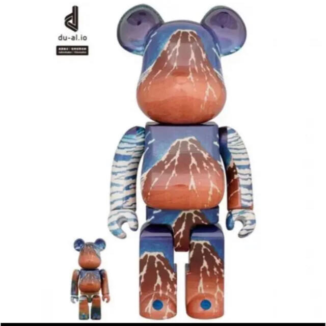 BE@RBRICK(ベアブリック)のBE@RBRICK 葛飾北斎 「冨嶽三十六景 凱風快晴」100％ & 400％ ハンドメイドのおもちゃ(フィギュア)の商品写真