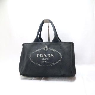 プラダ(PRADA)のPRADA プラダ カナパ ハンドバッグ トートバッグ Mキャンバス ブラック(ハンドバッグ)