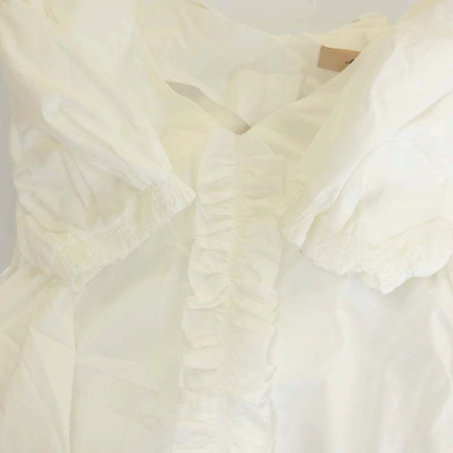 Maglie par ef-de(マーリエパーエフデ)のマーリエパーエフデ ブラウス 半袖 プルオーバー リボン 7 ホワイト 白 レディースのトップス(シャツ/ブラウス(半袖/袖なし))の商品写真