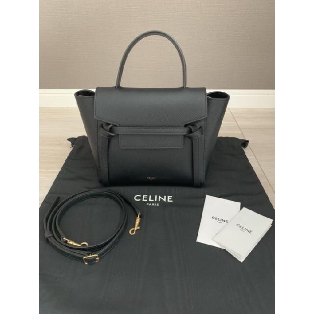 新品登場 CEFINE - セリーヌ ベルトバッグナノ グレインドカーフスキン