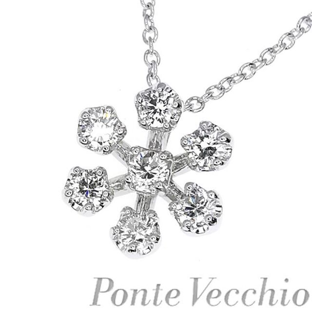 PonteVecchio - ポンテヴェキオ K18WG ダイヤモンド ネックレス 0.30ct