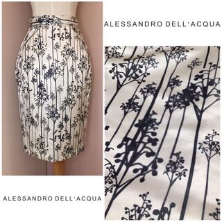 アレッサンドロデラクア(Alessandro Dell'Acqua)のアレッサンドロデラクア レディース コクーンタイトスカート 総柄 サイズ40(ひざ丈スカート)