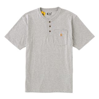 カーハート(carhartt)のカーハート K84 ヘンリー ポケット Tシャツ　グレー　M　●新品・訳あり(Tシャツ/カットソー(半袖/袖なし))