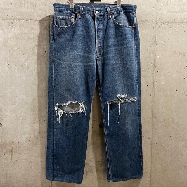 お買い得!】 levi's 501xx usa クラッシュデニム ダメージ グランジ