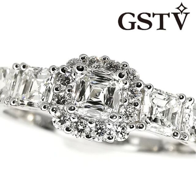 オープニング 大放出セール GSTV 定価36万 リング ダイヤ アッシャーカット クリスクッションカット リング(指輪)