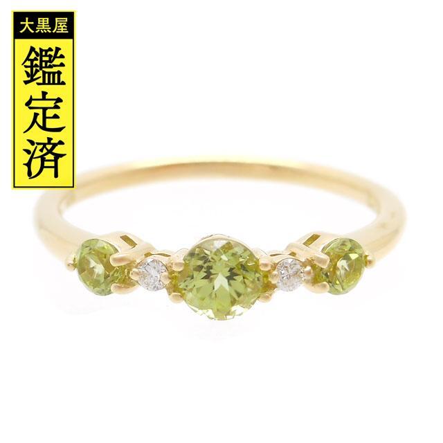 STAR JEWELRY - スタージュエリー　ペリドットリング　ダイヤモンド　ゴールド　7号　【200】