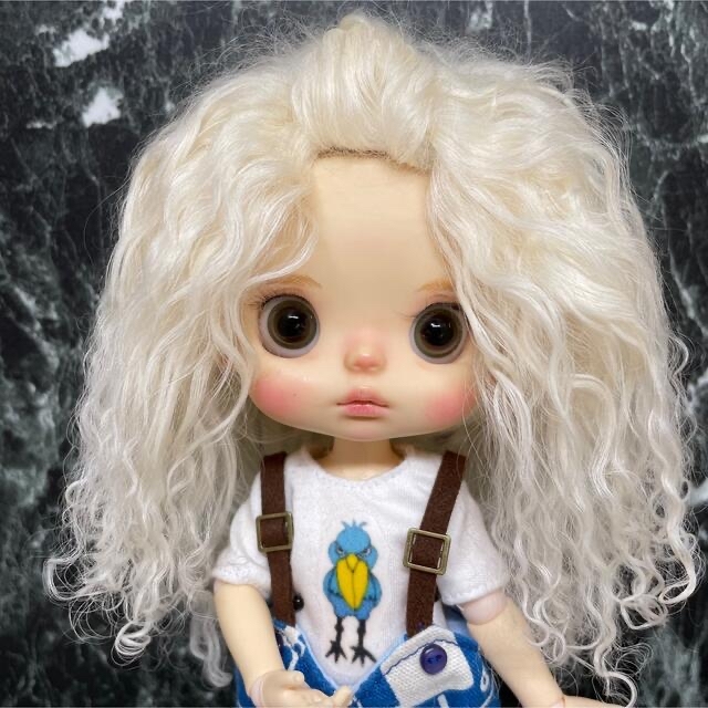 blythe _wm-853バニラクリーム????チベットラムウィッグ????耳付き???? 7