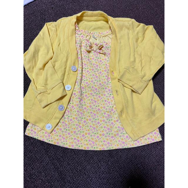 UNIQLO(ユニクロ)のタンクトップ カーディガン セット キッズ/ベビー/マタニティのベビー服(~85cm)(タンクトップ/キャミソール)の商品写真