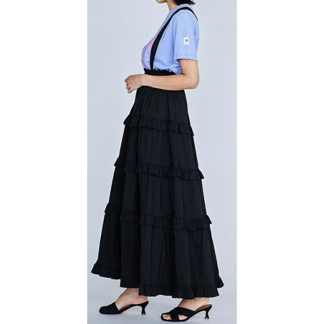 DOUBLE STANDARD CLOTHING(ダブルスタンダードクロージング)のダブスタ❣️DSC / ティアードジャンパースカート レディースのワンピース(ロングワンピース/マキシワンピース)の商品写真