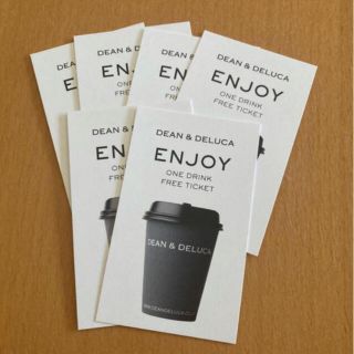 ディーンアンドデルーカ(DEAN & DELUCA)のDEAN&DELUCAドリンクチケット 京都店 6枚 ドリンク無料券(フード/ドリンク券)