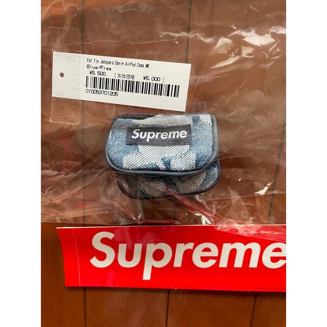 新品Supreme Fat Tip Jacquard Denim AirPods