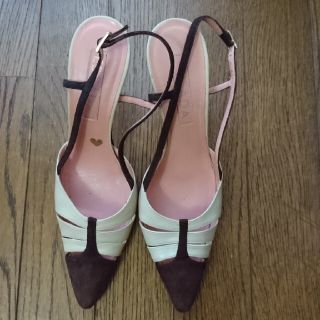 エスカーダ(ESCADA)の【美品】ESCADA エスカーダ バッグベルト パンプス 24.5(ハイヒール/パンプス)