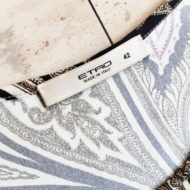 ETRO エトロ 総柄 シルク ニットセーター 42