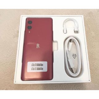 ラクテン(Rakuten)の【新品】楽天モバイル　Rakuten Hand 5G 赤(スマートフォン本体)