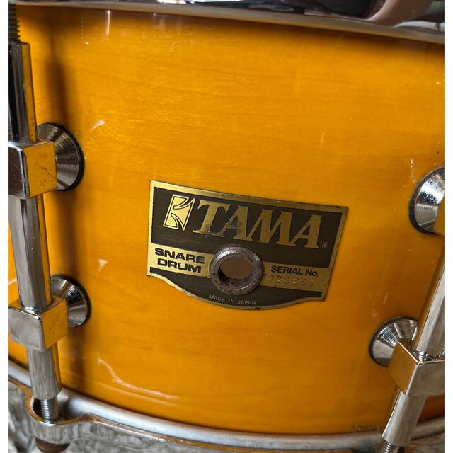 TAMA スネア ソリッドメイプル ６1/2×14 アンバー 90's  楽器のドラム(スネア)の商品写真