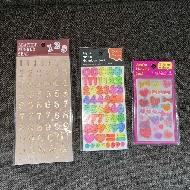 まとめ売り❗️】シール スイーツ ハート 数字 文字 メッセージ セット
