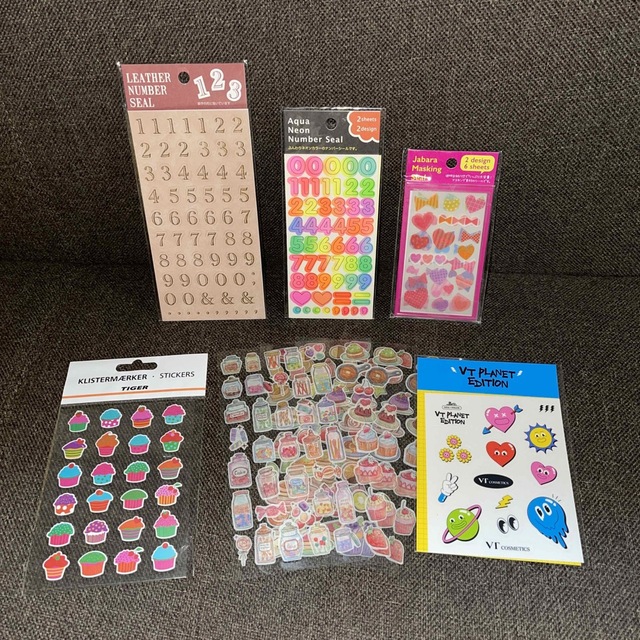 まとめ売り❗️】シール スイーツ ハート 数字 文字 メッセージ セット