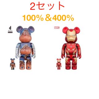 ベアブリック(BE@RBRICK)のBE@RBRICK IRON MAN & 葛飾北斎 凱風快晴 100％/400％(その他)