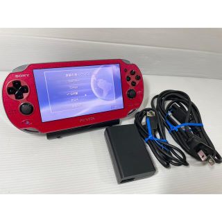 プレイステーションヴィータ(PlayStation Vita)の【液晶美品】PlayStationVita Wi-Fi レッド PCH-1000(携帯用ゲーム機本体)