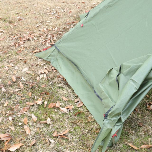 在庫わずか・処分】1-3人用 スカート付ワンポールテント 煙突穴有