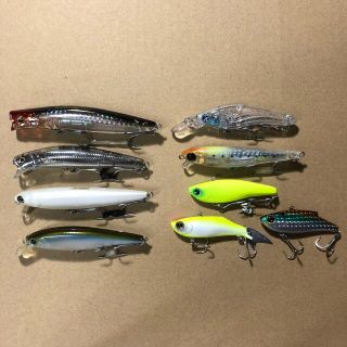 メガバス(Megabass)のシーバス用ルアー9点セット 使用済 ブルーブルーやメガバスなど(ルアー用品)