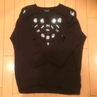 トップショップ(TOPSHOP)の【TOPSHOP】ビジュー付スウェット(トレーナー/スウェット)