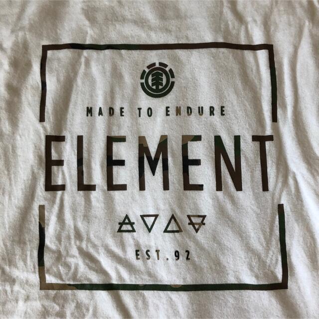 ELEMENT(エレメント)の値下げ　ELEMENT  Tシャツ　エレメント　XL 白ティー　白 メンズのトップス(Tシャツ/カットソー(半袖/袖なし))の商品写真