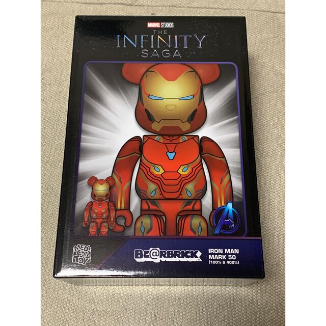 BE@RBRICK(ベアブリック)のBE@RBRICK IRON MAN MARK 50  100％ & 400％ ハンドメイドのおもちゃ(フィギュア)の商品写真