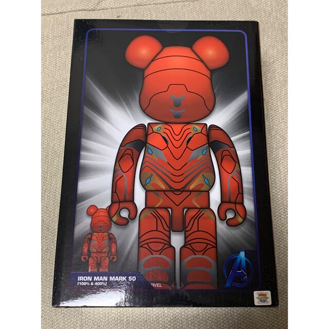 BE@RBRICK(ベアブリック)のBE@RBRICK IRON MAN MARK 50  100％ & 400％ ハンドメイドのおもちゃ(フィギュア)の商品写真