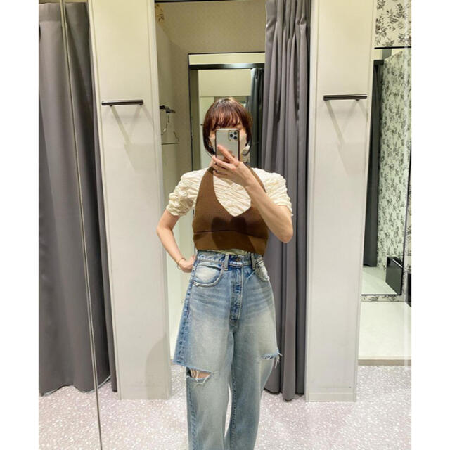 MOUSSY THIGH SLIT LOOSE STRAIGHT