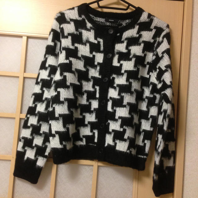 暮らしに便利なアイテム - EMODA vintage yu-shu's by 千鳥ニットカーディガンの通販 ニット/セーター