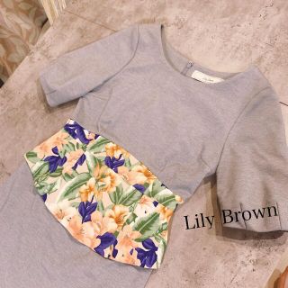 リリーブラウン(Lily Brown)のLily Brown ペプラムワンピース(ミニワンピース)