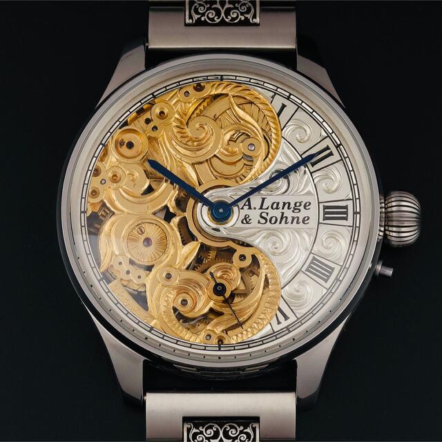 A. Lange & Söhne（A. Lange & Sohne）(ランゲアンドゾーネ)のランゲ＆ゾーネ A.LANGE アンティーク 手巻き スケルトン 腕時計 メンズ メンズの時計(腕時計(アナログ))の商品写真