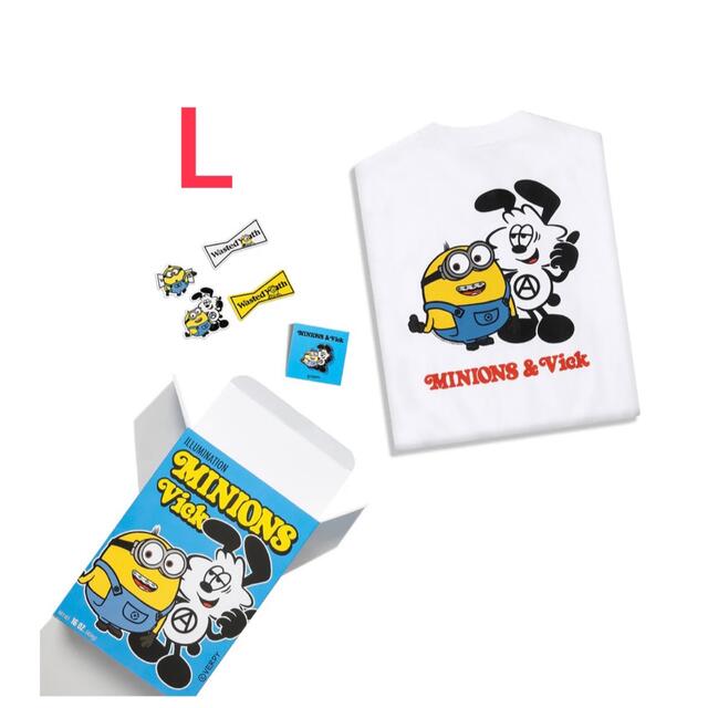 Verdy Minions Vick Set Pack white L