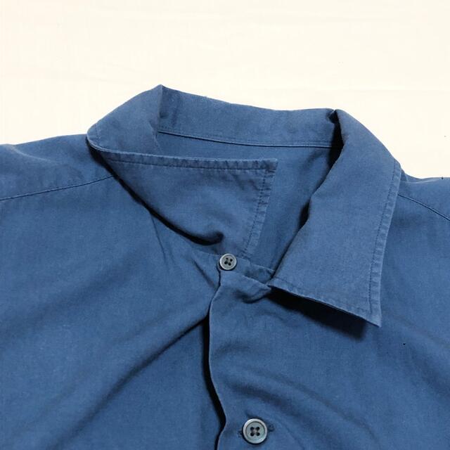 UNIQLO(ユニクロ)のUNIQLO オープンカラーシャツ コットン×レーヨン XL ブルー メンズのトップス(シャツ)の商品写真