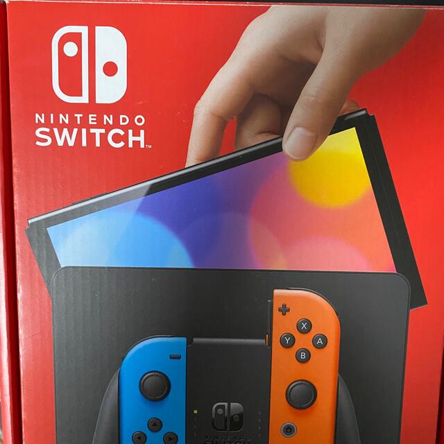 Nintendo Switch(ニンテンドースイッチ)のNintendo Switch 本体 有機ELモデル ネオン　超美品 エンタメ/ホビーのゲームソフト/ゲーム機本体(家庭用ゲーム機本体)の商品写真