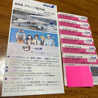 エーエヌエー(ゼンニッポンクウユ)(ANA(全日本空輸))のANA株主優待券(ピンク)6枚＋ANAグループ優待券1冊(その他)