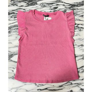 ザラ(ZARA)のZARA リブTシャツ トップス　(Tシャツ(半袖/袖なし))