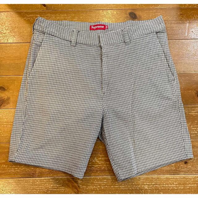 シュプリーム 千鳥チェック ワークショーツ 34インチ - ショートパンツ