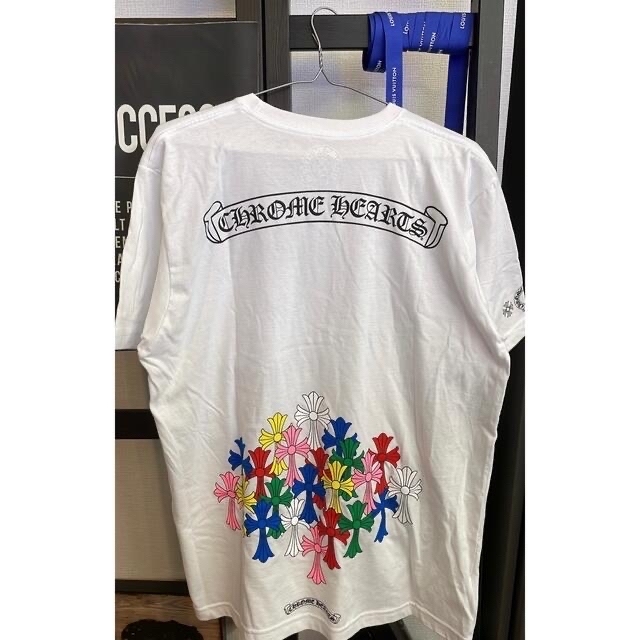 chrome hearts クロムハーツ マルチカラークロスTシャツ 白 割引