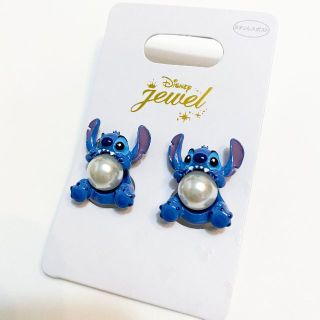 リロアンドスティッチ(リロ&スティッチ)のスティッチ ピアス 真珠 かぶりつき ディズニー ディズニーストア アクセサリー(ピアス)