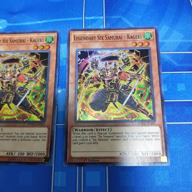 遊戯王(ユウギオウ)の[遊戯王]真六武衆ーカゲキ×３枚(※うち英字版×２枚あり) エンタメ/ホビーのトレーディングカード(その他)の商品写真