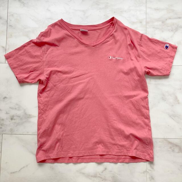 Champion(チャンピオン)のChampion 半袖 Tシャツ ピンク Mサイズ レディースのトップス(Tシャツ(半袖/袖なし))の商品写真