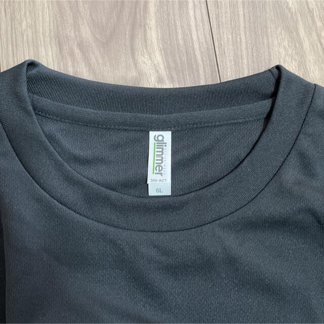 ブラック6Lドライ半袖Tシャツ 無地メンズ大きいサイズ メンズのトップス(Tシャツ/カットソー(半袖/袖なし))の商品写真