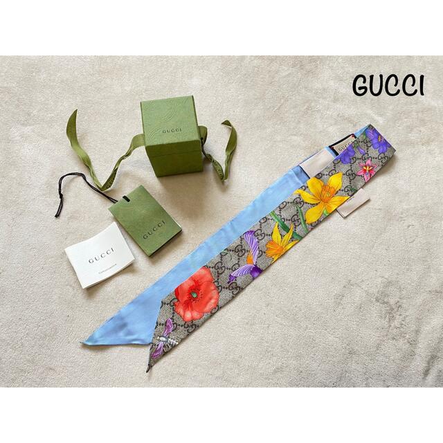 日本でも代理店 GUCCI スカーフ ツイリー ネックボウ GG フローラ