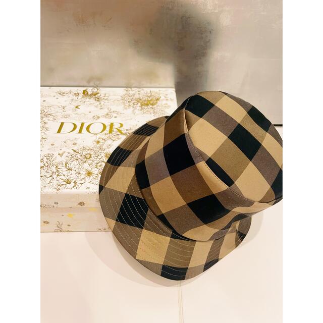 お見舞い Dior Christian - ハット チェック 最終値下げ!クリスチャン