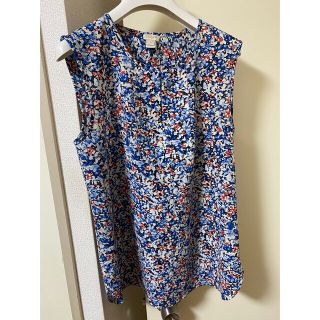 ジェイクルー(J.Crew)のJ.CREW ジェイクルー 花柄 ブラウス ノースリーブ(シャツ/ブラウス(半袖/袖なし))