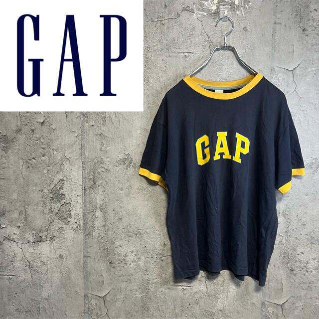 39s80【GAP】00sリンガーT 希少　短丈　レア90s vintage OLDGAP