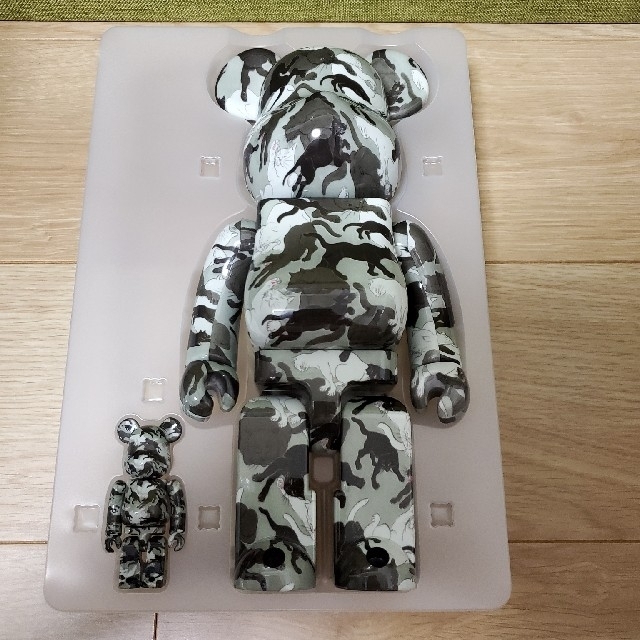BE@RBRICK 石川真澄「猫しぐさ 名採模様」 100% & 400